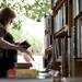 Carolyn Crary browses books at the tenth annual Kerrytown BookFest on Sunday. Crary is a senior at Michigan. Daniel Brenner I AnnArbor.com